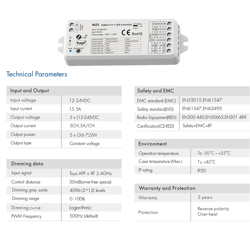 12V 24V 5in1 WiFi Zigbee Smart - Zigbee Coordinator Stick recension och pris
