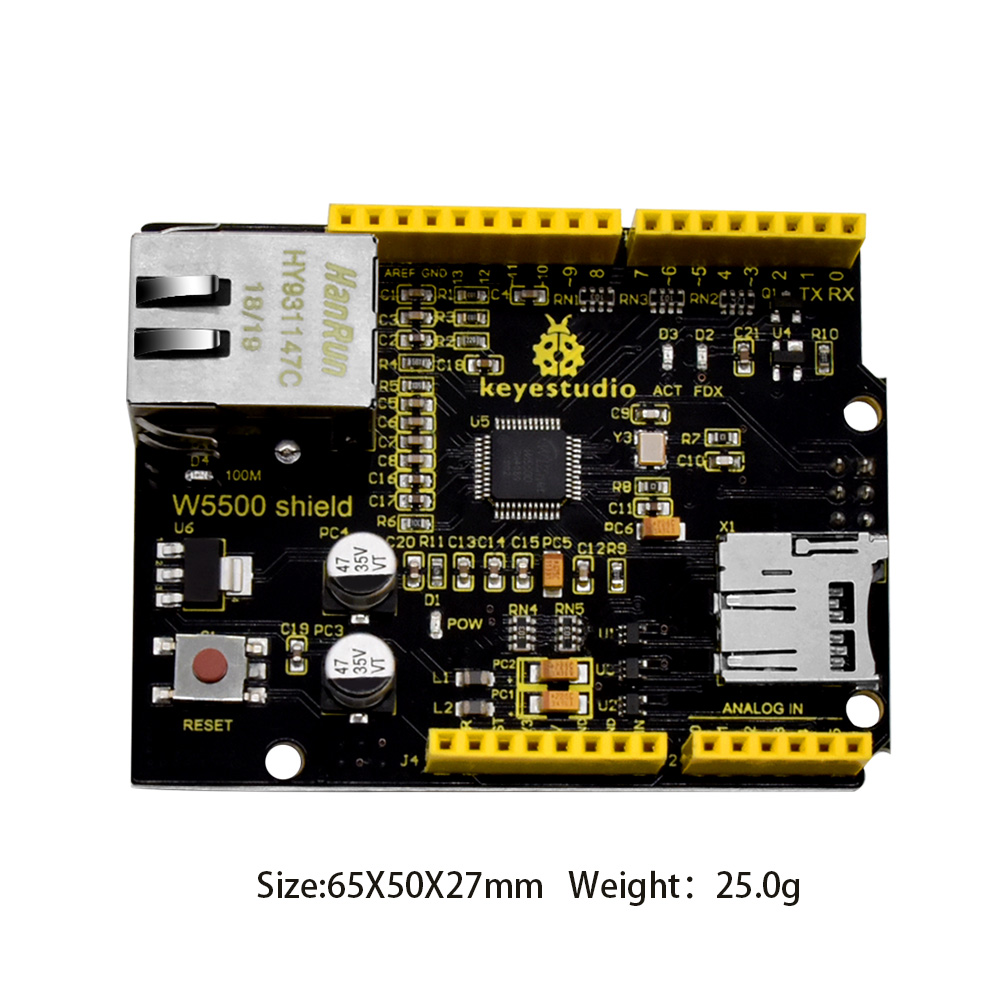Keyestudio W5500 Ethernet Shie - Ethernet Module W5500 recension och pris