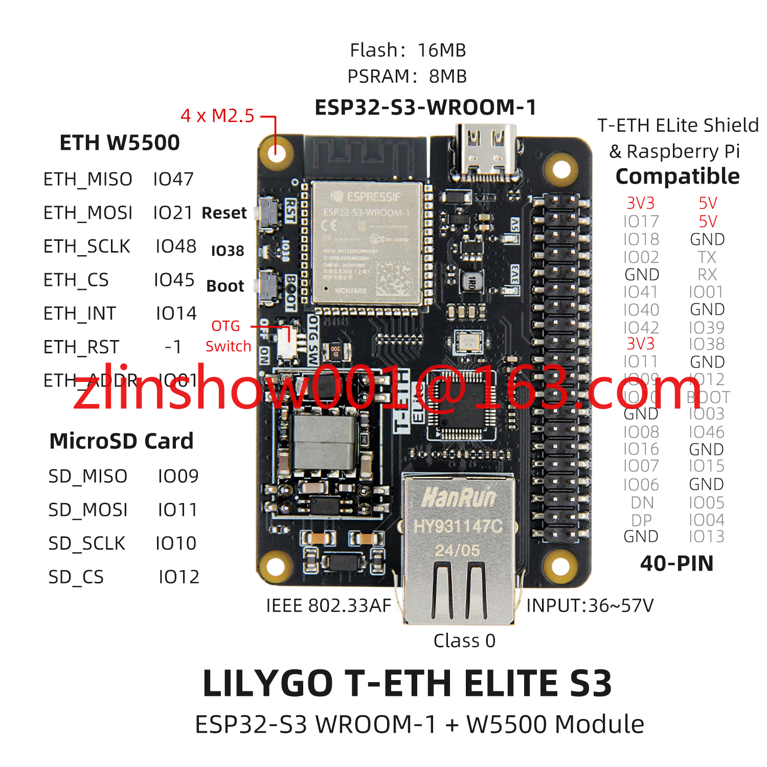 T-ETH-ELite ESP32-S3 Ethernet  - Ethernet Module W5500 recension och pris