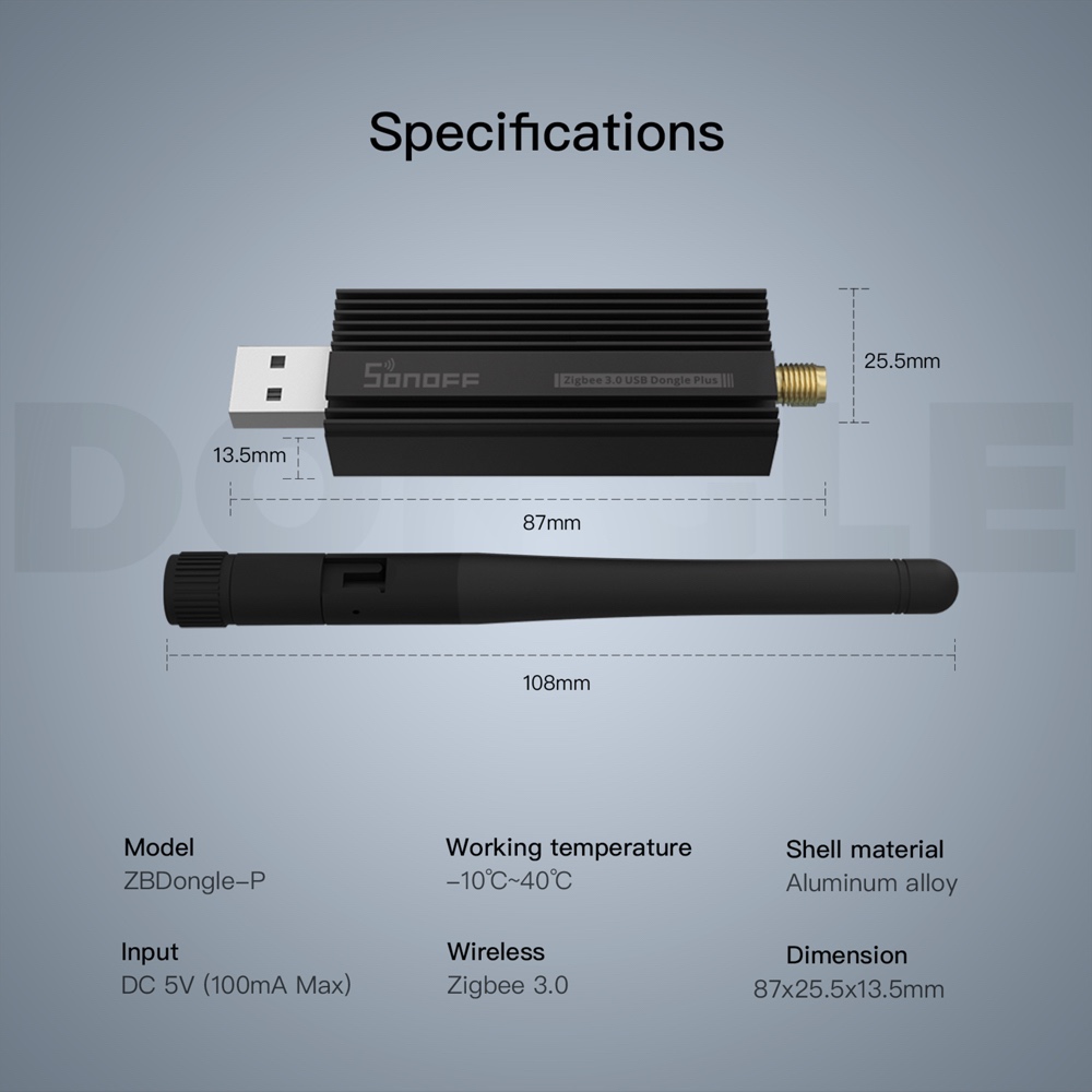 SONOFF ZBDongle-P Zigbee 3.0 U - Zigbee Coordinator Stick recension och pris