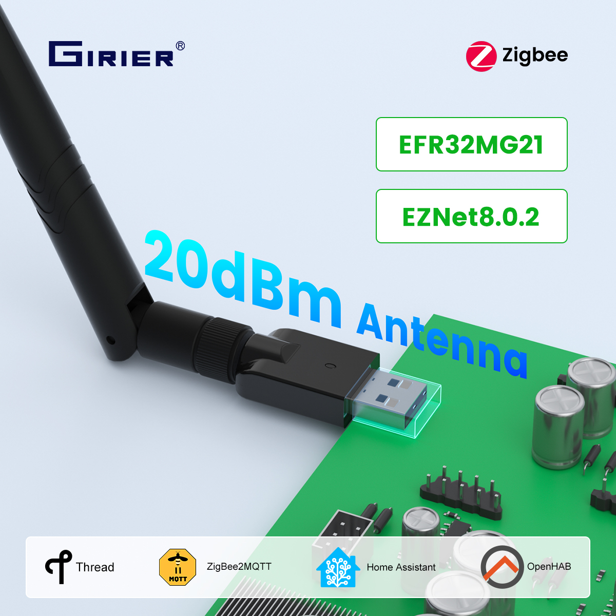 GIRIER ZigBee 3.0 Dongle USB G - Zigbee Coordinator Stick recension och pris
