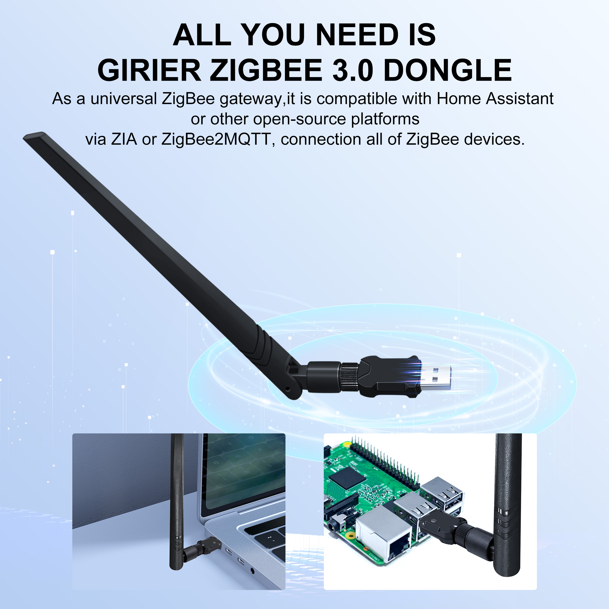 GIRIER ZigBee 3.0 Dongle USB G - Zigbee Coordinator Stick recension och pris