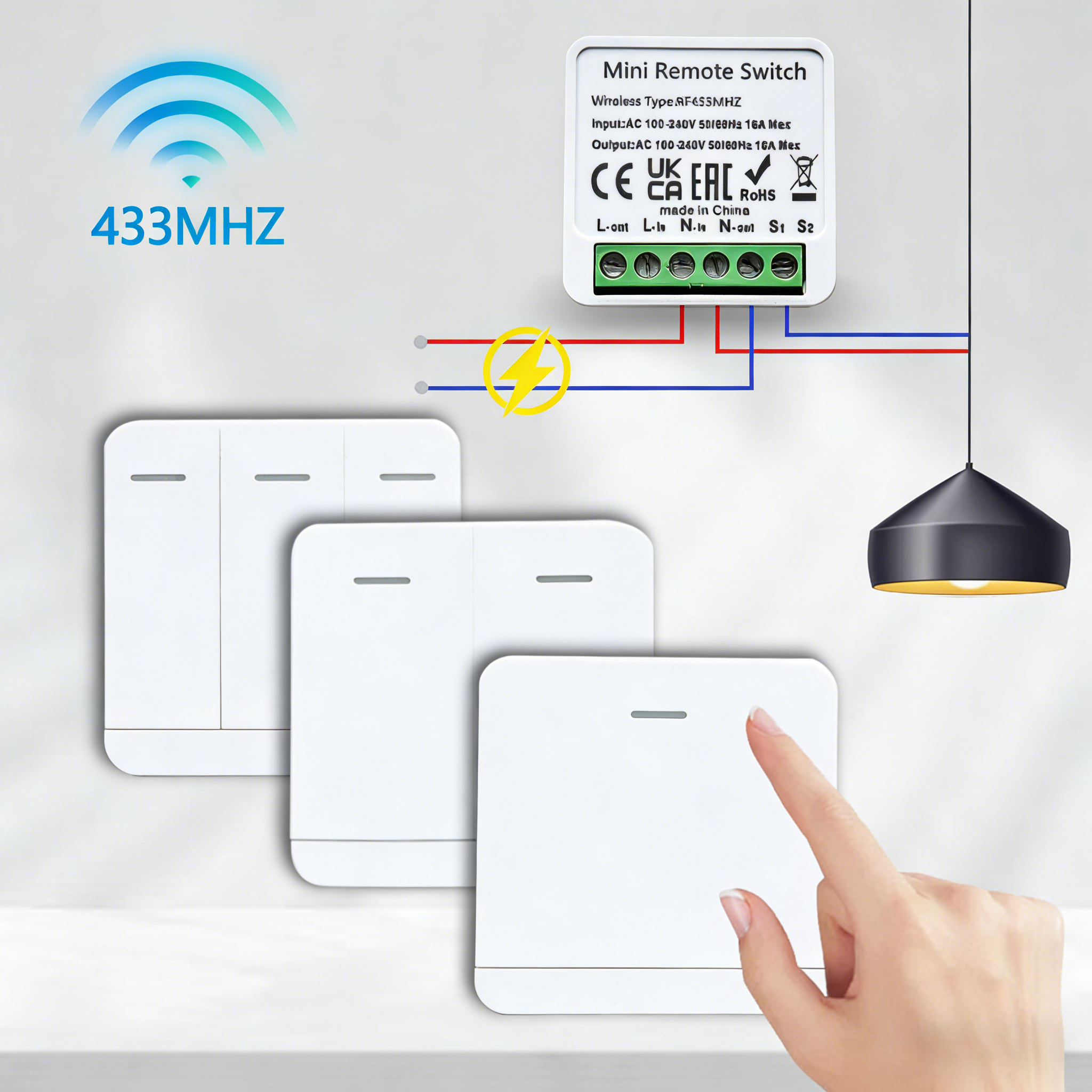 RF 433MHz Smart DIY Wireless S - Diy Home Automation System recension och pris