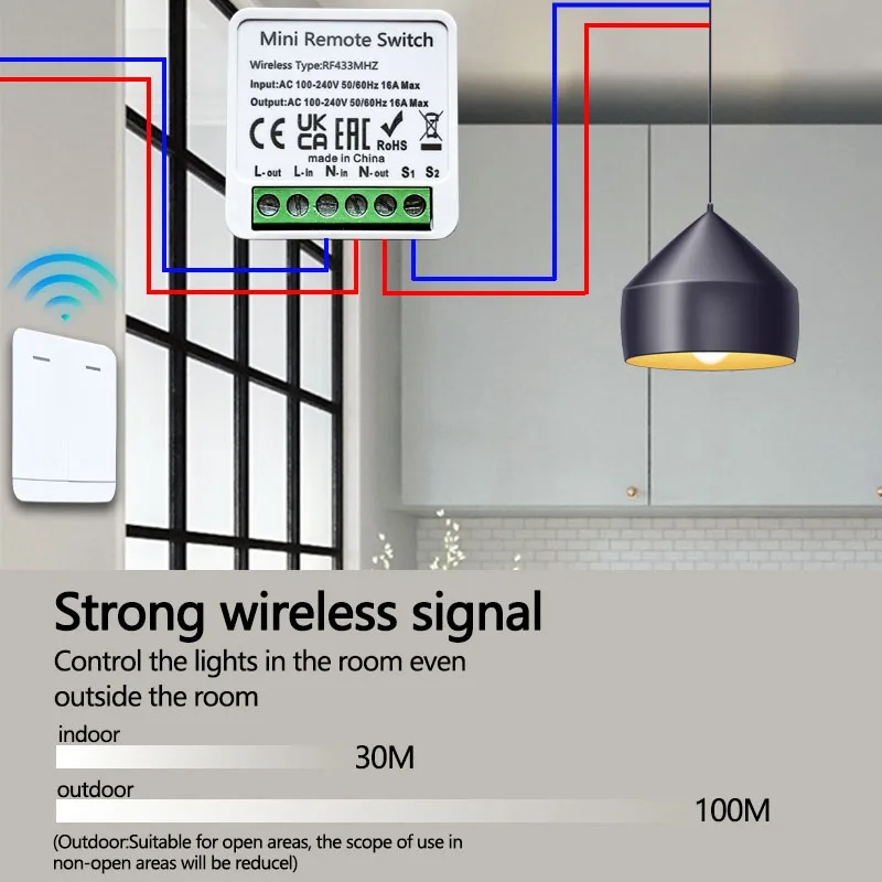 RF 433MHz Smart DIY Wireless S - Diy Home Automation System recension och pris