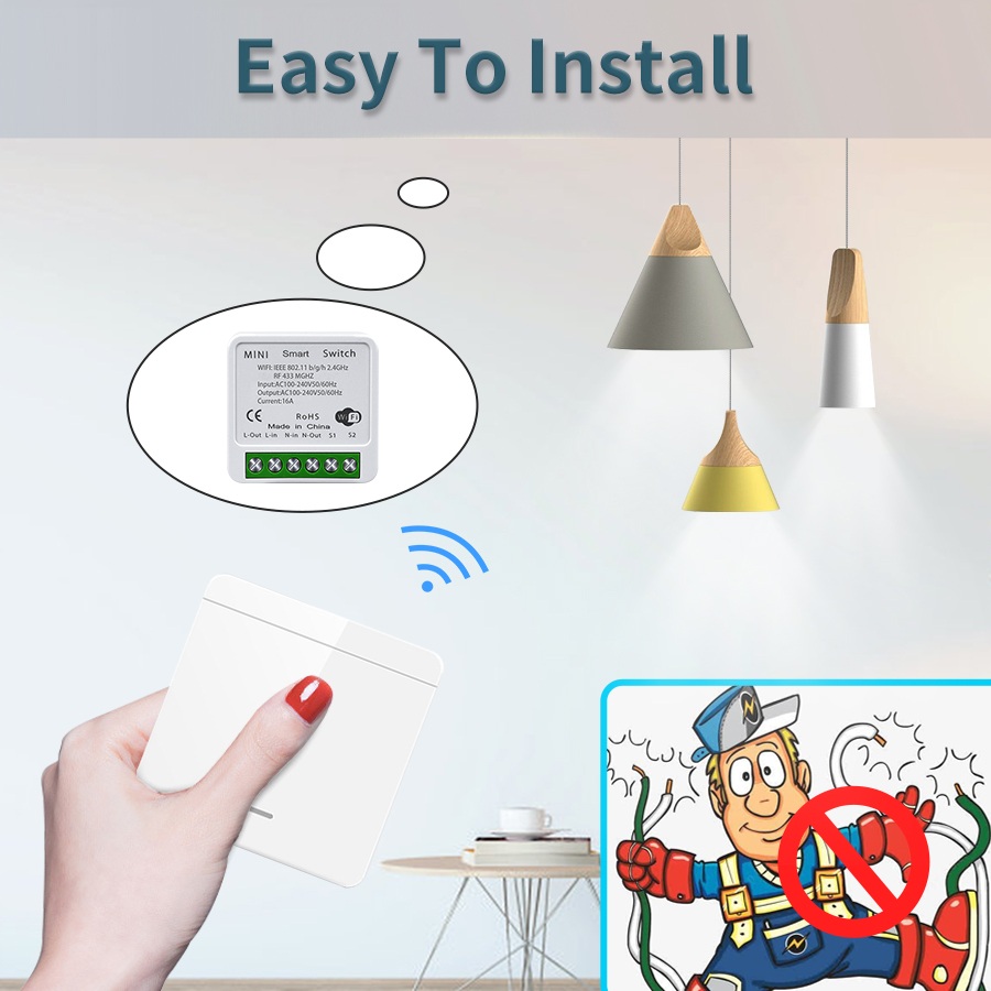 16A Tuya WiFi DIY Smart Switch - Home Automation Industry recension och pris