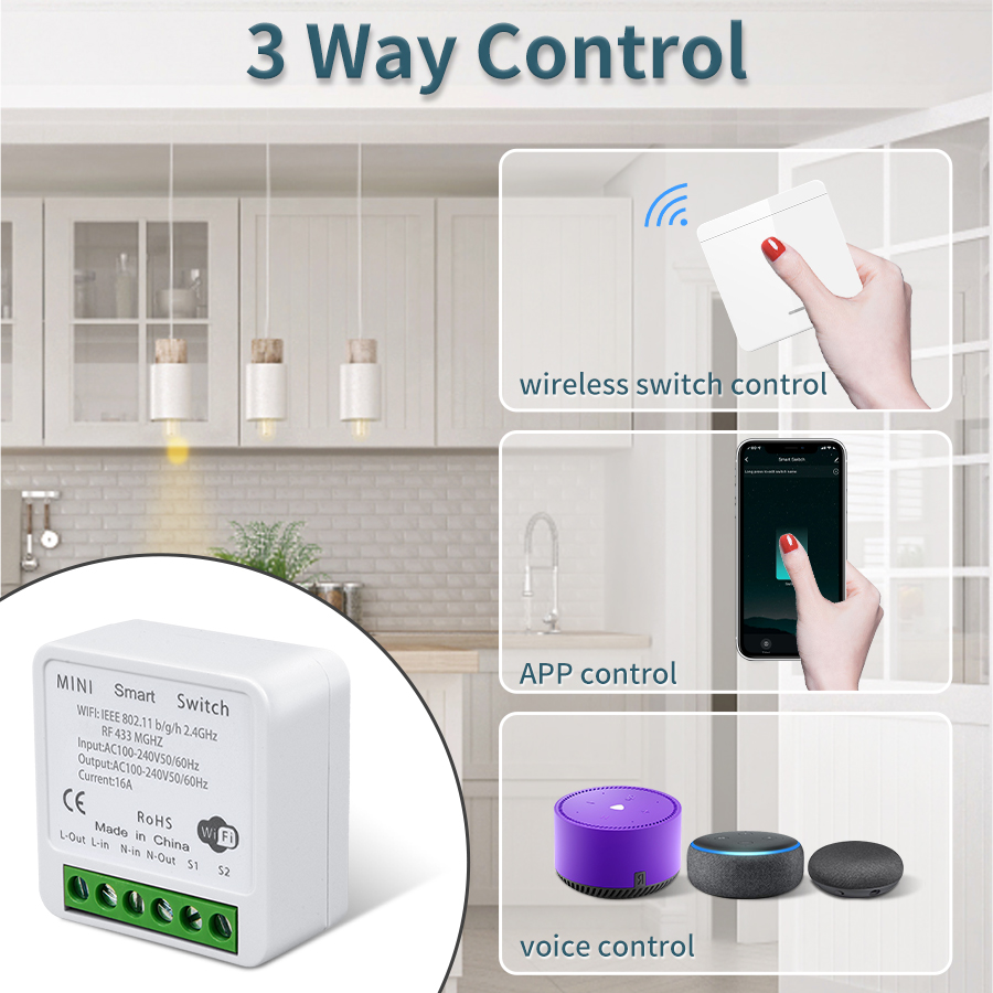 16A Tuya WiFi DIY Smart Switch - Home Automation Industry recension och pris